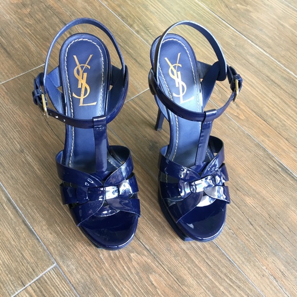 YSL Saint Laurent Tribute 105 - blue patent 6.5 - Picture 4 of 8